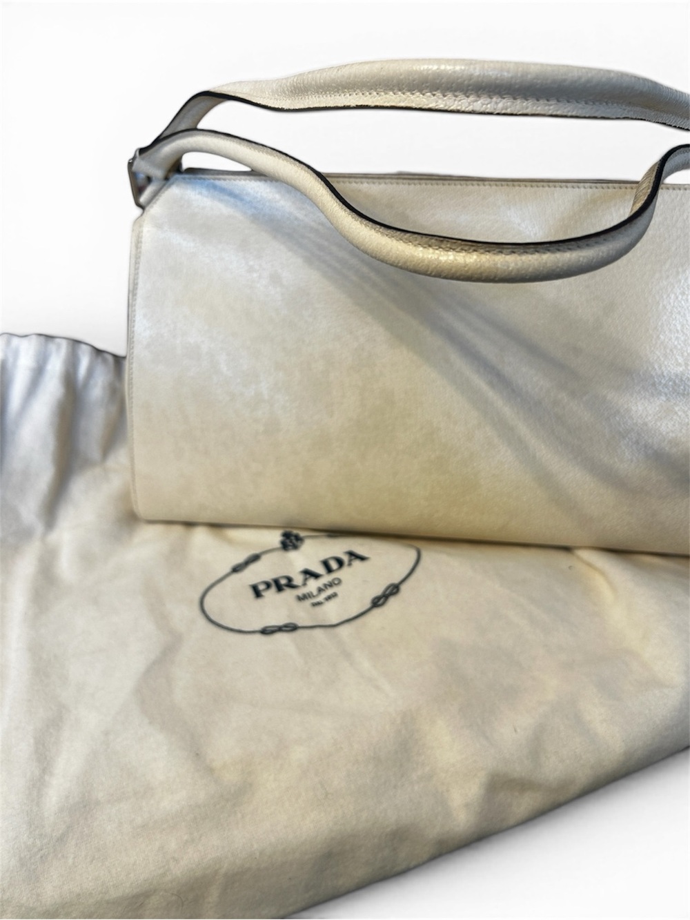 Prada Vintage Ivory Shoulder Bag